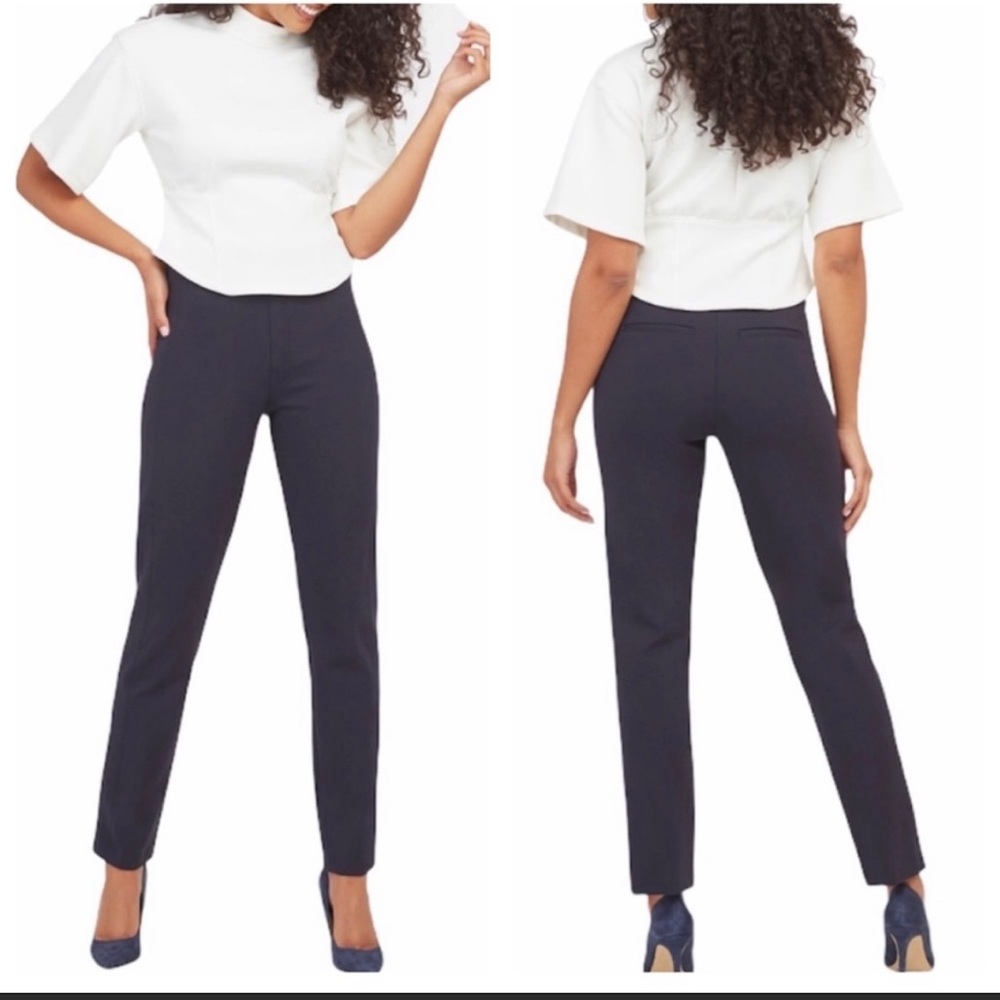 Spanx Straight Leg In Ponte Pull On Pants